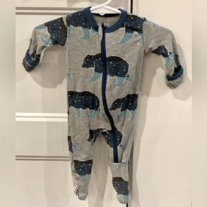 KicKee Pants Boys Print Footie with Zipper Newborn